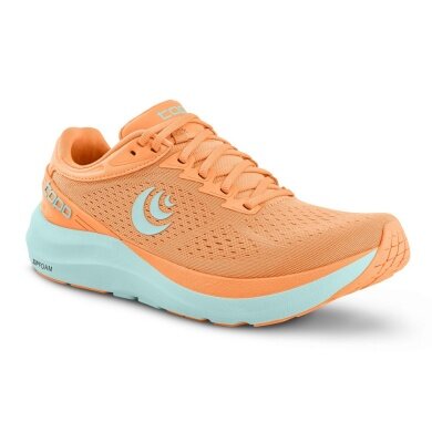 Topo Running Shoes Phantom 3 (Cushioning, Wider Toe Box) Orange/Sky Blue Ladies