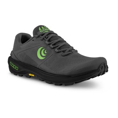 Topo Running Shoes Terraventure 4 (Trail, wider toe box) dark grey/green Men