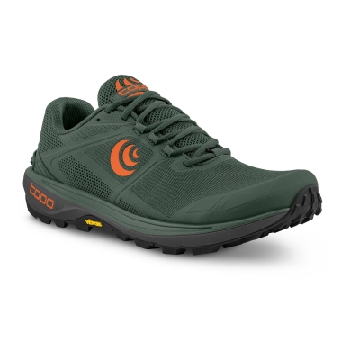 Topo Running Shoes Terraventure 4 (Trail, wider toe box) green/orange Men