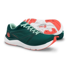 Topo Running Shoes Magnifly 4 (Cushioning) emerald green/coral Ladies