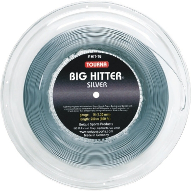 Tourna Tennis String Big Hitter (Durability) silver 220m roll