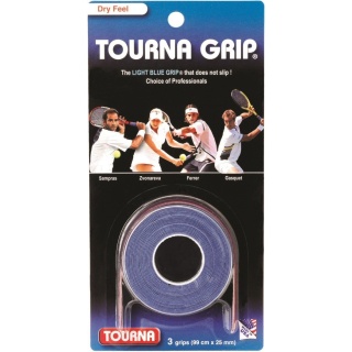 Tourna Overgrip Grip Standard (dry) blue 3 pack