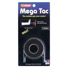 Tourna Overgrip Mega Tac (extreme grip, durable, wide) black 3-pack