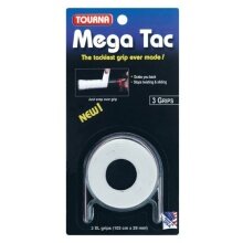 Tourna Overgrip Mega Tac (extreme grip, durable, wide) white 3-pack