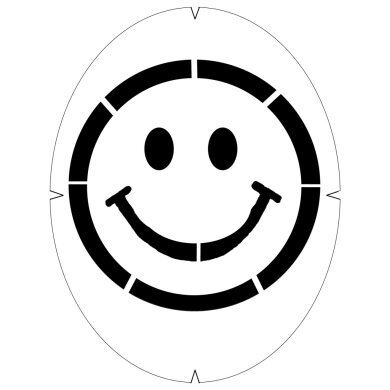 Tourna Logo Stencil Tennis String/Tennis Racket Design Smile - 1 Piece