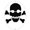 Tourna Logo Stencil Tennis - Skull Design