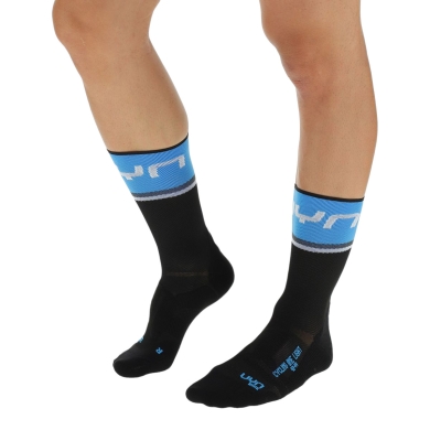 UYN Bike Sock Aero Cycling One Light (made from Natex, good ventilation) black/blue men's - 1 pair