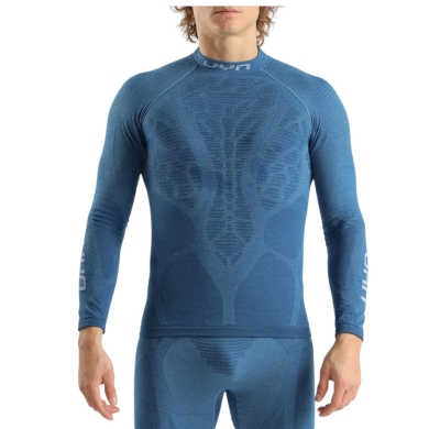 UYN Functional Long Sleeve Shirt Elevatyon Biomorph Turtle Neck (ideal thermoregulation, breathable) blue men's