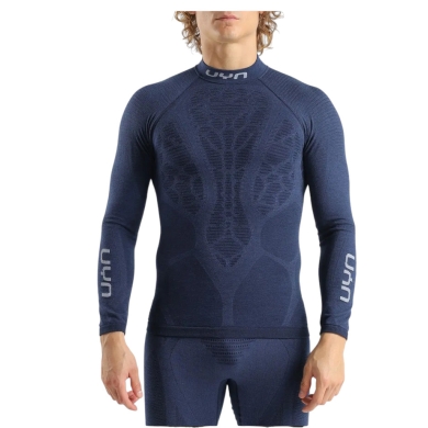 UYN Functional Long Sleeve Shirt Elevatyon Biomorph Turtle Neck (ideal thermoregulation, breathable) indigo blue men's