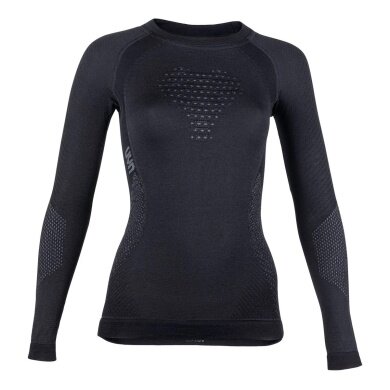 UYN Long Sleeve Shirt Fusyon (made of high-quality merino wool, soft, round neck) Underwear black/anthracite grey Women