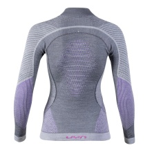 UYN Long Sleeve Shirt Fusyon Turtleneck (made of high-quality merino wool, soft, with turtleneck) light grey/purple Women