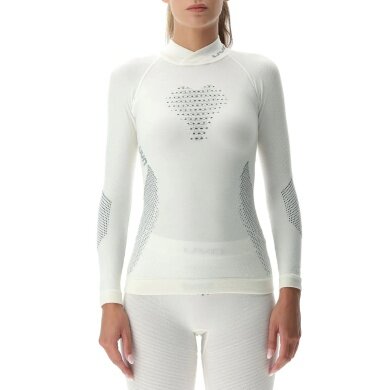 UYN Long Sleeve Fusyon Turtleneck (made of high-quality merino wool, soft, with turtleneck) white Women