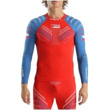 UYN Functional Long Sleeve Shirt Natyon 3.0 Czech Republic Turtle Neck Tight-fitting Underwear Red/Blue Men's