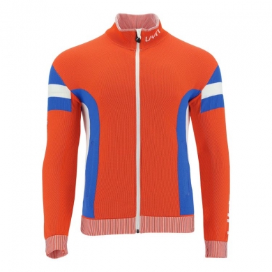 UYN Natyon Functional Jacket Knitted - Knitted 2nd Layer Full Zip - Norway red/blue Men