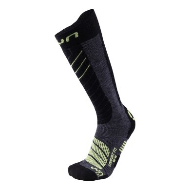 UYN Ski Sock Comfort Fit grey melange/lime Men - 1 Pair