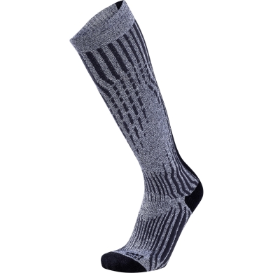 UYN Ski Sock Cashmere Shiny Ski (luxurious cashmere socks, breathable) silver grey Men -1 Pair