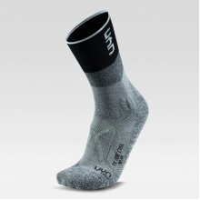 UYN Hiking Sock Trekking One Cool (Natex Bio-Fiber, lightweight, without cuffs) grey/black Men - 1 Pair