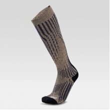 UYN Ski Sock Cashmere Shiny Ski (luxurious cashmere socks, breathable) gold/black Women -1 Pair