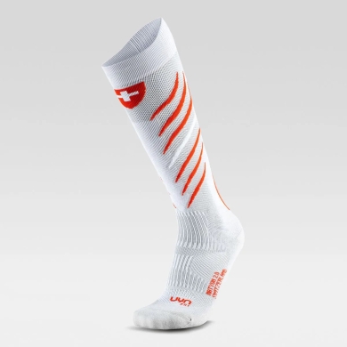 UYN Ski Sock Natyon 2.0 Switzerland white/red Men -1 Pair