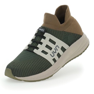 UYN Sneaker Running Shoes Nature Tune Vibram (Merino wool, seamless, water-repellent) olive green/brown Men