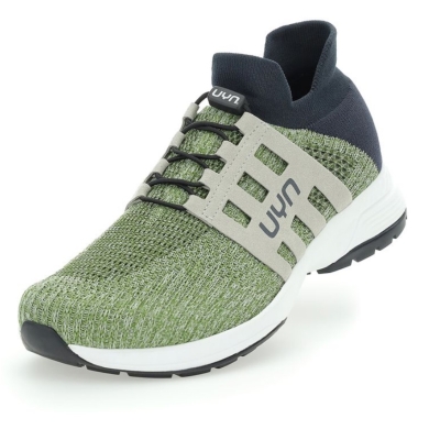 UYN Sneaker Running Shoes Nature Tune (Merino wool, flexible, seamless) green/anthracite grey Men