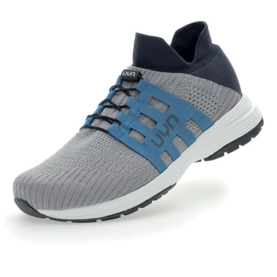 UYN Sneaker Running Shoes Nature Tune (Merino wool, flexible, seamless) iron grey/blue Men