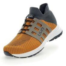 UYN Sneaker Running Shoes Nature Tune (Merino wool, flexible, seamless) mustard yellow/grey Men