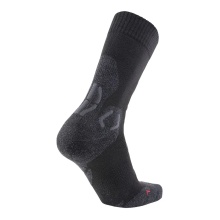 UYN Trekking Sock Explorer Comfort (comfortable, breathable, for demanding mountain tours) black/gray Men - 1 pair