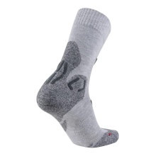 UYN Trekking Sock Explorer Comfort (comfortable, breathable, for demanding mountain tours) light grey Men - 1 pair