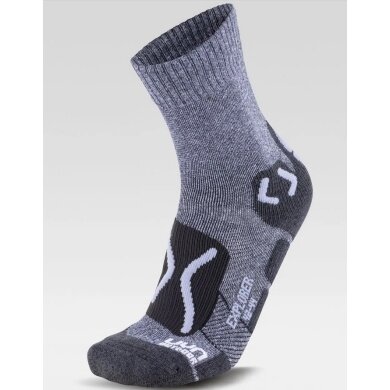 UYN Trekking Sock Outdoor Explorer (quick-drying, made of Natex) grey melange Men - 1 Pair