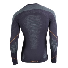 UYN Long Sleeve Evolutyon Round-Neck Tight-Fit Underwear Charcoal/Orange Men