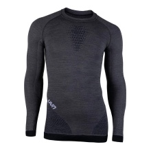 UYN Long Sleeve Shirt Fusyon (made of high-quality merino wool, soft, round neck) grey Men