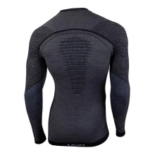 UYN Long Sleeve Shirt Fusyon (made of high-quality merino wool, soft, round neck) grey Men