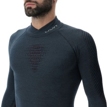 UYN Long Sleeve Fusyon Turtleneck (made of high-quality merino wool, soft, with roll neck) Orion Blue Men