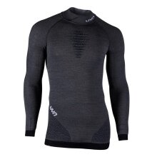 UYN Long Sleeve Fusyon Turtleneck (made of high-quality merino wool, soft, with roll neck) grey Men