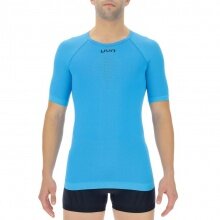 UYN Functional Short-Sleeved Shirt Energyon (light underwear made of bio-based NATEX) tight-fitting blue Men