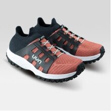 UYN Artax Running Shoes (Trail, Street, Seamless Upper Made from Paper Cotton) 2024 Anthracite Grey/Coral Men's