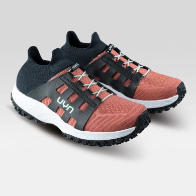 UYN Artax Running Shoes (Trail, Street, Seamless Upper Made from Paper Cotton) 2024 Anthracite Grey/Coral Men's