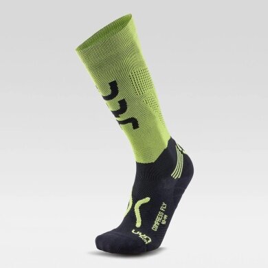 UYN Running Sock Compression Fly (Compression sock, for intense running sessions) lime green/black Men - 1 Pair