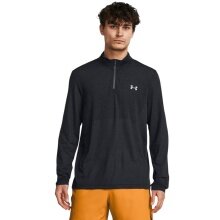 Under Armour Running Long Sleeve Shirt Seamless Stride 1/4 Zip (quick-drying, reflective details) dark grey men's