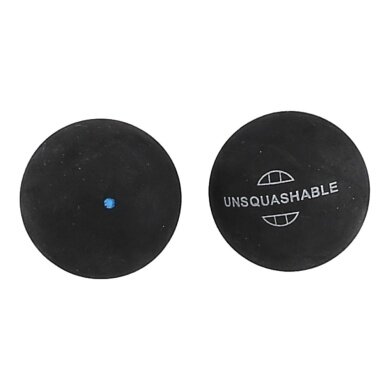 Unsquashable Squashball (1 blue dot, Speed fast) black - 1 Ball