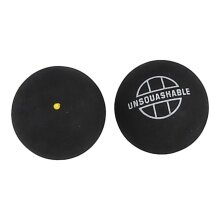 Unsquashable Squashball (1 yellow dot, Speed slow) black - 25 balls in Polybag