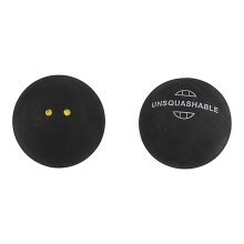 Unsquashable Squashball (2 yellow dots, Speed very slow) black - 25 Balls Polybag