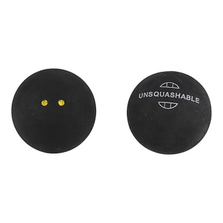 Unsquashable Squashball (2 yellow dots, speed very slow) black - 1 ball