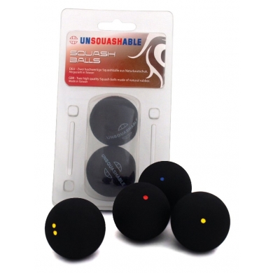 Unsquashable Squashball (1 red dot, medium speed) 2 pieces in blister