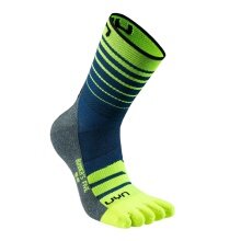 UYN Running Sock Runner's Five (High-5 Technology) blue/lime - 1 Pair