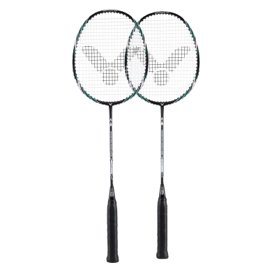 Victor Badminton racket Atomos 600 green - strung - <b>2-pack SET </b>