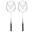 Victor Badminton racket AL2200 (98g/balanced/medium) <b>white</b> - strung - <b>(2-pack SET)</b>