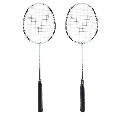 Victor Badminton racket AL2200 (98g/balanced/medium) <b>white</b> - strung - <b>(2-pack SET)</b>