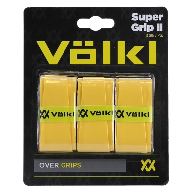 Völkl Overgrip Super Grip II (thin, grip) yellow 3-pack